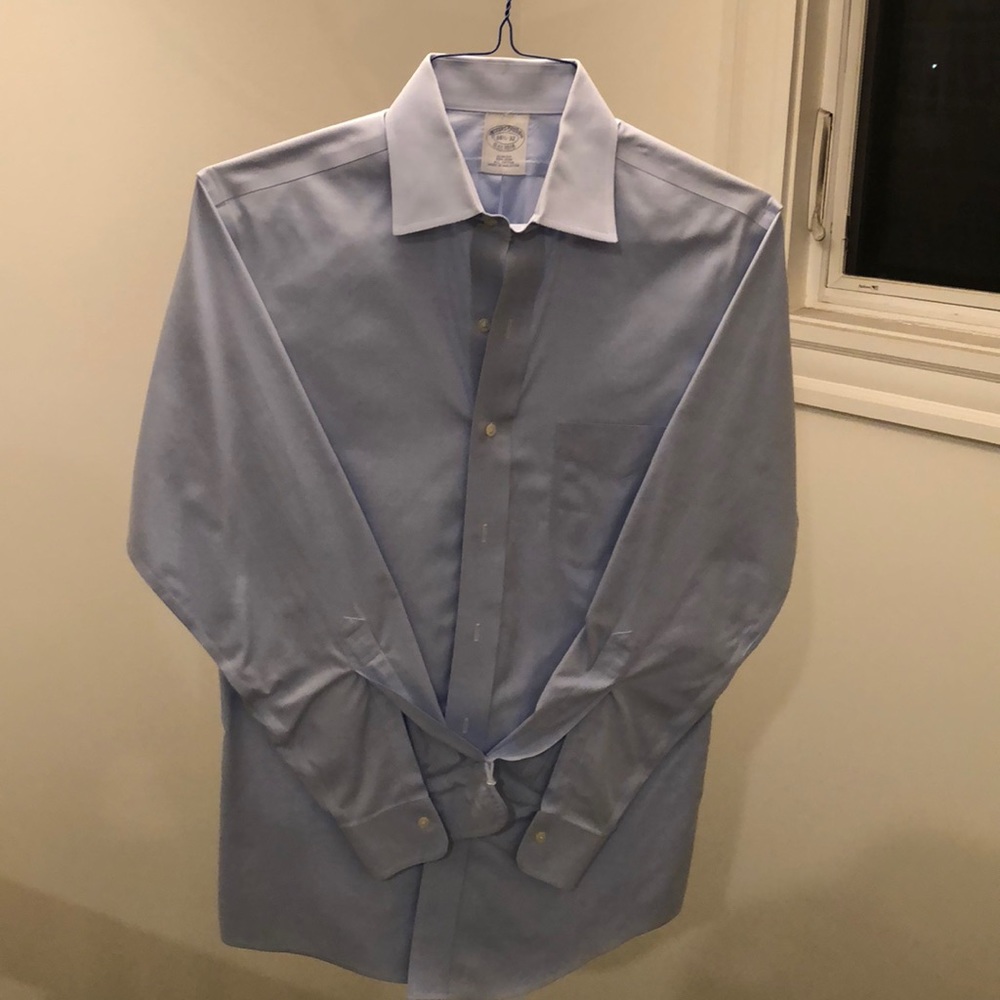Brooks brothers blue dress shirt
